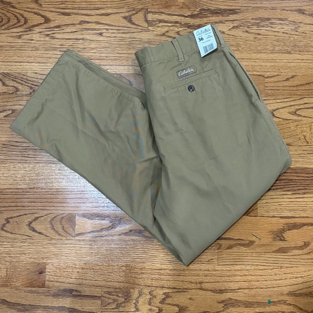 NWT Cabela's Flannel Lined Chinos (36)